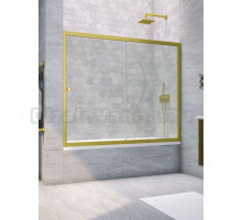 Шторка на ванну Vegas Glass Zv Novo 170 03 01 профиль матовое золото, стекло прозрачное