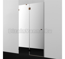 Душевая дверь в нишу Wasserkraft Paar 88H05L-MR 120 см, зеркальное стекло, фурнитура розовое золото