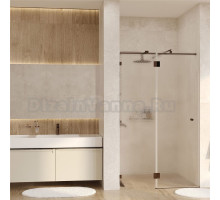 Душевая дверь в нишу Wasserkraft Paar 88H05L-TXG 120 см, текстурное стекло, фурнитура розовое золото