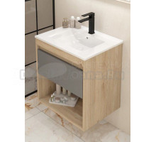 Тумба с раковиной Teymi Vitra 60 дуб, графит