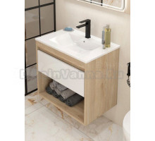 Тумба с раковиной Teymi Vitra 70 дуб, белая