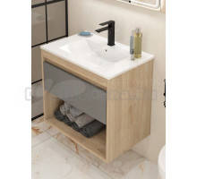 Тумба с раковиной Teymi Vitra 70 дуб, графит