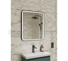 Зеркало Veneciana Musson 60х70 см, с подсветкой, бесконтактный сенсор, черное