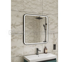 Зеркало Veneciana Musson 70х70 см, с подсветкой, бесконтактный сенсор, черное