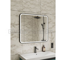 Зеркало Veneciana Musson 80х70 см, с подсветкой, бесконтактный сенсор, черное