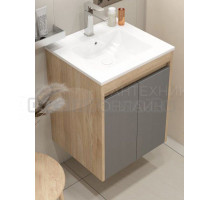 Тумба с раковиной Teymi Netta 50 дуб, графит