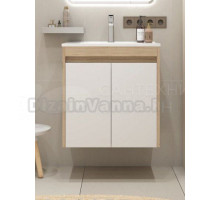 Тумба с раковиной Teymi Netta 60 дуб, белая