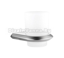 Стакан для ванной Abber Nord AA1556SP настенный, сталь, стеклянный