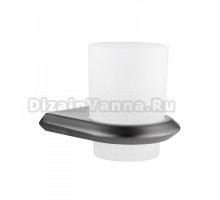 Стакан для ванной Abber Nord AA1556NG настенный, никель, стеклянный