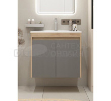 Тумба с раковиной Teymi Netta 75 дуб, графит