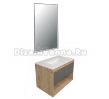 Мебель для ванной комнаты Teymi Vitra 75 дуб, графит