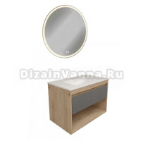 Мебель для ванной комнаты Teymi Vitra 80 дуб, графит