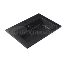Мебельная раковина Florentina Ромо накладная, антрацит, прямоугольная