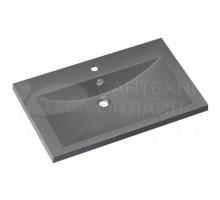 Мебельная раковина Florentina Анита 80 накладная, серый шелк, прямоугольная