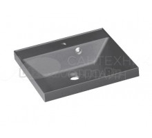 Мебельная раковина Florentina Астория 50 накладная, серый шелк, прямоугольная