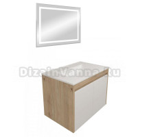 Мебель для ванной комнаты Teymi Netta 70 дуб, белая