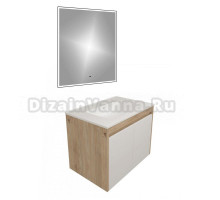 Мебель для ванной комнаты Teymi Netta 75 дуб, белая