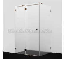 Душевой уголок Wasserkraft Paar 88H10L-MG 120х100 см, стекло матовое, фурнитура розовое золото