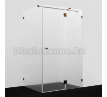 Душевой уголок Wasserkraft Paar 88H10R-MG 120х100 см, стекло матовое, фурнитура розовое золото