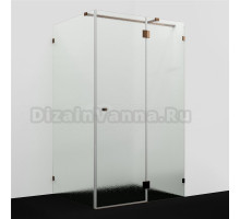 Душевой уголок Wasserkraft Paar 88H07R-TXG 120х90 см, стекло текстурное, фурнитура розовое золото