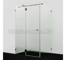 Душевой уголок Wasserkraft Paar 88H10L-TXG 120х100 см, стекло текстурное, фурнитура розовое золото