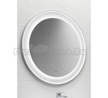 Зеркало круглое Comforty Ереван 70 с подсветкой, бесконтактный сенсор, антизапотевание,  матовое белое