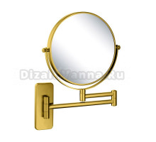 Косметическое зеркало Timo Saona 13076/20 настенное, с увеличением, шлифованное золото