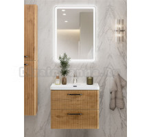 Мебель для ванной комнаты BelBagno Due 60 ручки матовый темный никель, rovere nature