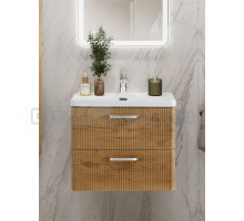 Тумба с раковиной BelBagno Due 60 ручки хром полированный, rovere nature