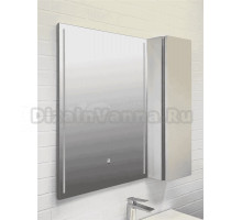 Зеркало Comforty Бильбао 80 с подсветкой, бесконтактный сенсор, серый шёлк
