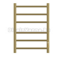 Полотенцесушитель электрический APEXTERMO Stella ST00164GL 60x45 см, подключение справа, слева, скрытое подключение справа, матовое золото, лесенка, из стали