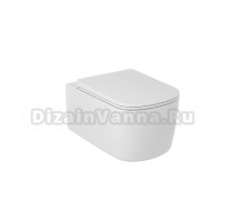 Унитаз подвесной Kludi RESA S 27WCSET53 безободковый, с микролифтом, белый матовый