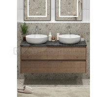 Тумба под раковину со столешницей BelBagno Kraft 120 подвесная,  для двоих, 2 ящика, rrovere tabacco