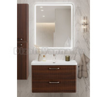 Мебель для ванной комнаты BelBagno Due 80 ручки матовый атласный никель, noce