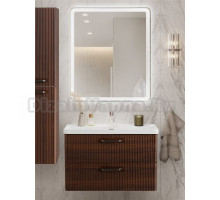 Мебель для ванной комнаты BelBagno Due 80 ручки матовый темный никель, noce