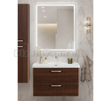 Мебель для ванной комнаты BelBagno Due 80 ручки хром полированный, noce