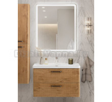 Мебель для ванной комнаты BelBagno Due 80 ручки матовый темный никель, rovere nature