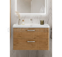 Тумба с раковиной BelBagno Due 80 ручки хром полированный, rovere nature