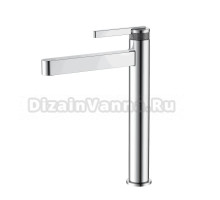 Смеситель высокий для накладной раковины чаши Германия  DQ Bonn DA1702001 монолитный излив, латунь, хром