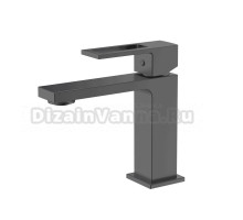Смеситель для раковины Герания DQ Dortmund DA1712106 монолитный излив, латунь, графит