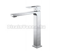 Смеситель высокий для накладной раковины чаши Германия  DQ Dortmund DA1712001 монолитный излив, латунь, хром