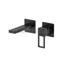 Встраиваемый смеситель для раковины Германия DQ Dortmund DA1714405 монолитный излив, латунь, черный