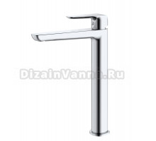 Смеситель высокий для накладной раковины чаши Германия  DQ DüsseldorF DA1722001 монолитный излив, латунь, хром
