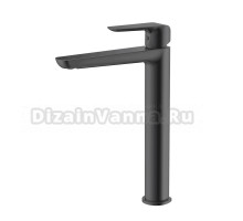 Смеситель высокий для накладной раковины чаши Германия  DQ DüsseldorF DA1722006 монолитный излив, латунь, графит