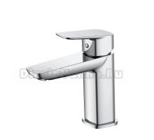 Смеситель для раковины Герания DQ Hamburg DA1742101 монолитный излив, латунь, хром