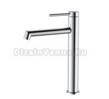 Смеситель высокий для накладной раковины чаши Германия  DQ Stuttgart DA1772001 монолитный излив, латунь, хром