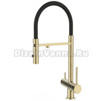 Смеситель для кухонной мойки с гибким изливом и фильтром питьевой воды, Германия DQ DA1462507Gold, матовое золото