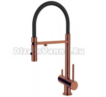 Смеситель для кухонной мойки с гибким изливом и фильтром питьевой воды, Германия DQ DA1462502Rose, розовое золото