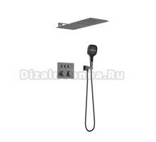 Душевой комплект Vincea VSFW-401TGM С ВНУТРЕННЕЙ ЧАСТЬЮ, вороненая сталь