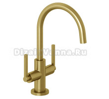 Смеситель для раковины Kludi Nova Fonte Puristic 20118N015 брашированное золото PVD